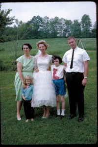 Aunt Elaine and Uncle Johnny and cousins with Mom.