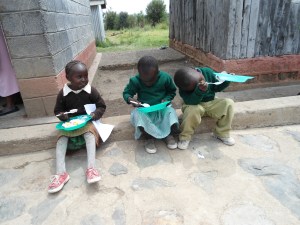 Ice cream for all the kids at the rescue center in Nanyuki.