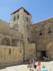 The Church of the Holy Sepulcher. You can see the ladder outside the top floor window to the right.
