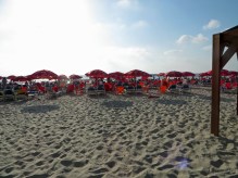 The beach in Tel Aviv.