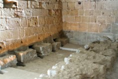 The Crusader Latrines at the castle at Akko.